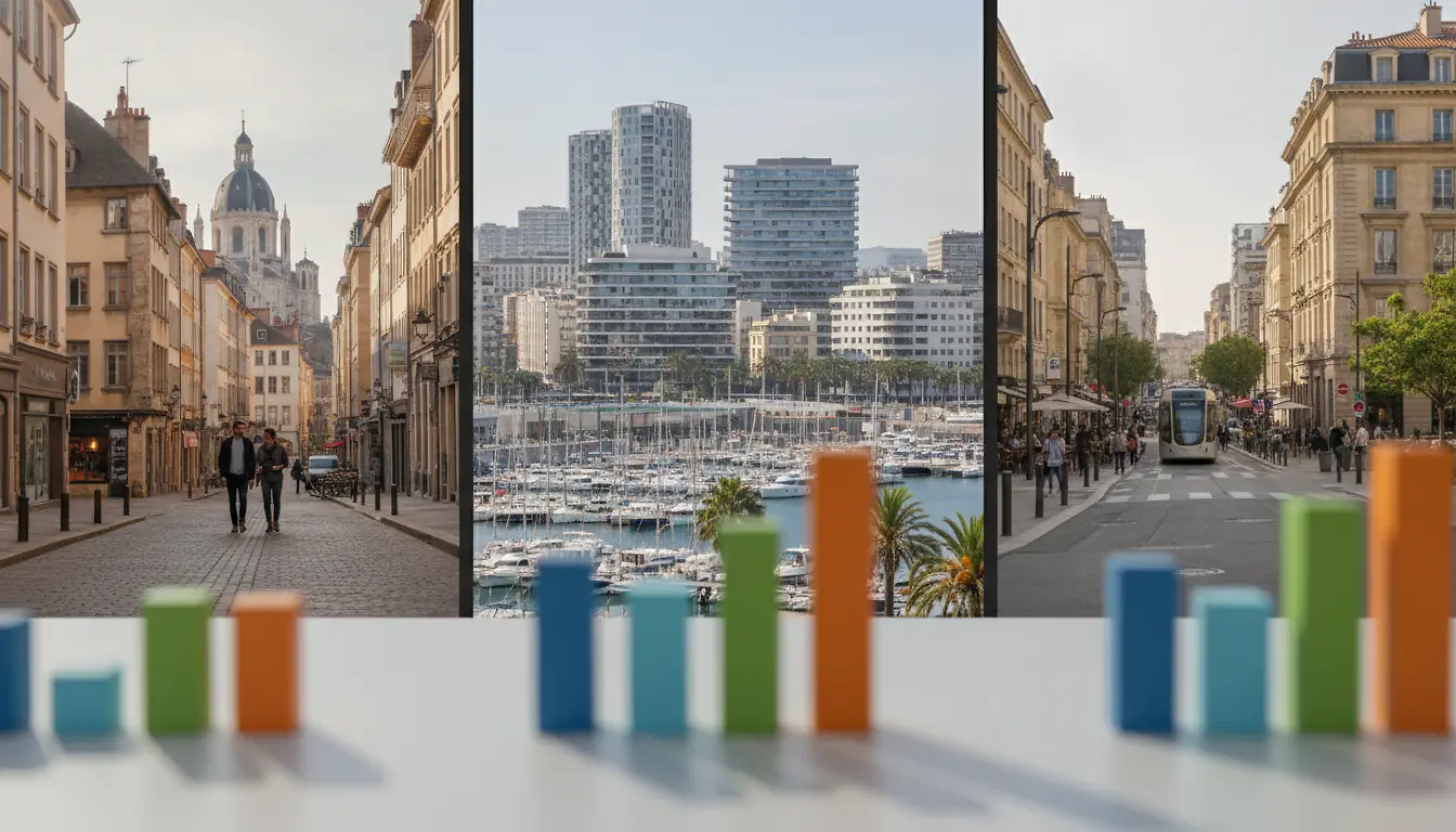 De 1,5 à 2,9 fois d'écart à Lyon, Marseille et Bordeaux