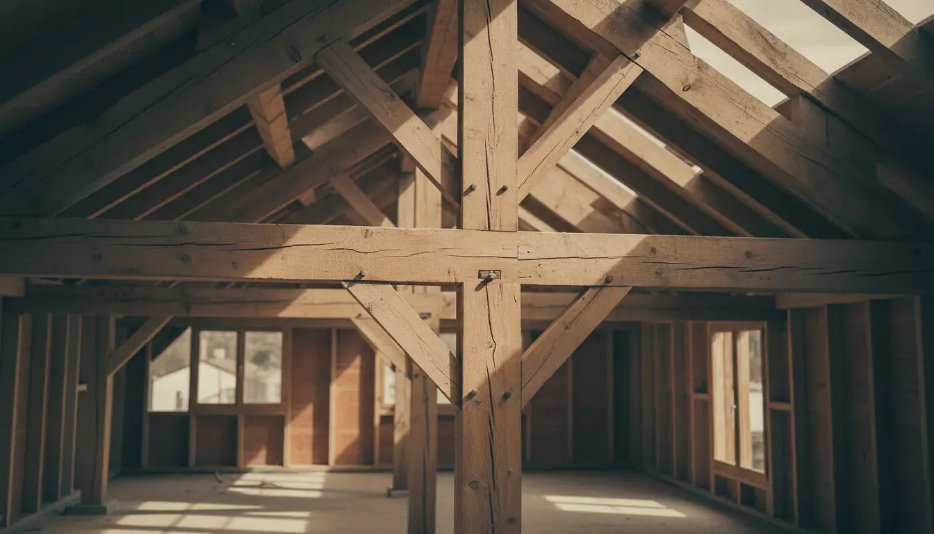 Charpente bois maison neuve française